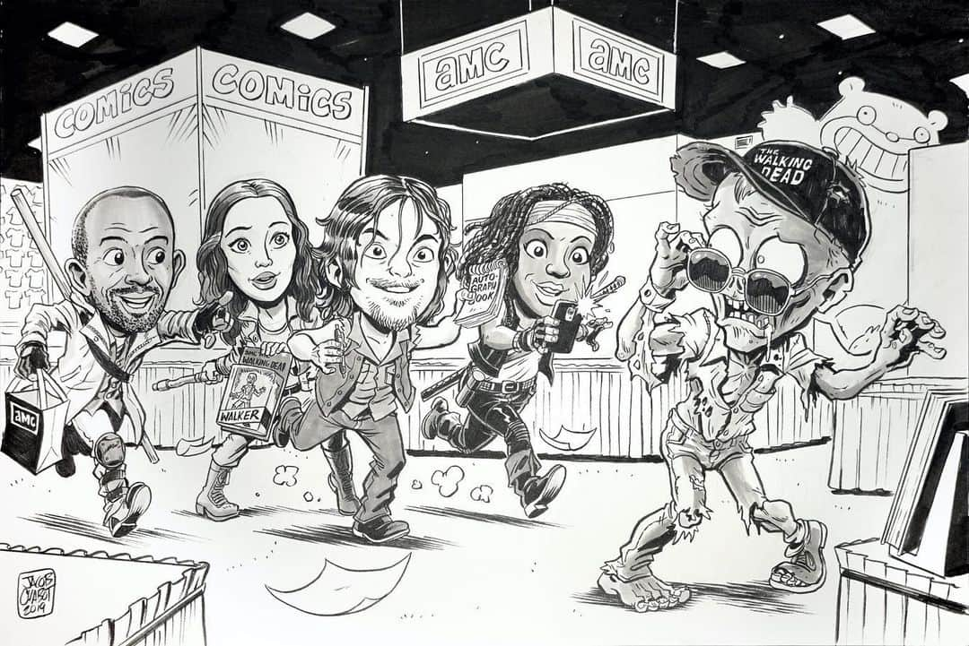 The Walking Deadさんのインスタグラム写真 - (The Walking DeadInstagram)「We commissioned artist @jacobchabot to create this one of a kind work celebrating the #TWD Universe at #SDCC.」7月23日 1時04分 - amcthewalkingdead