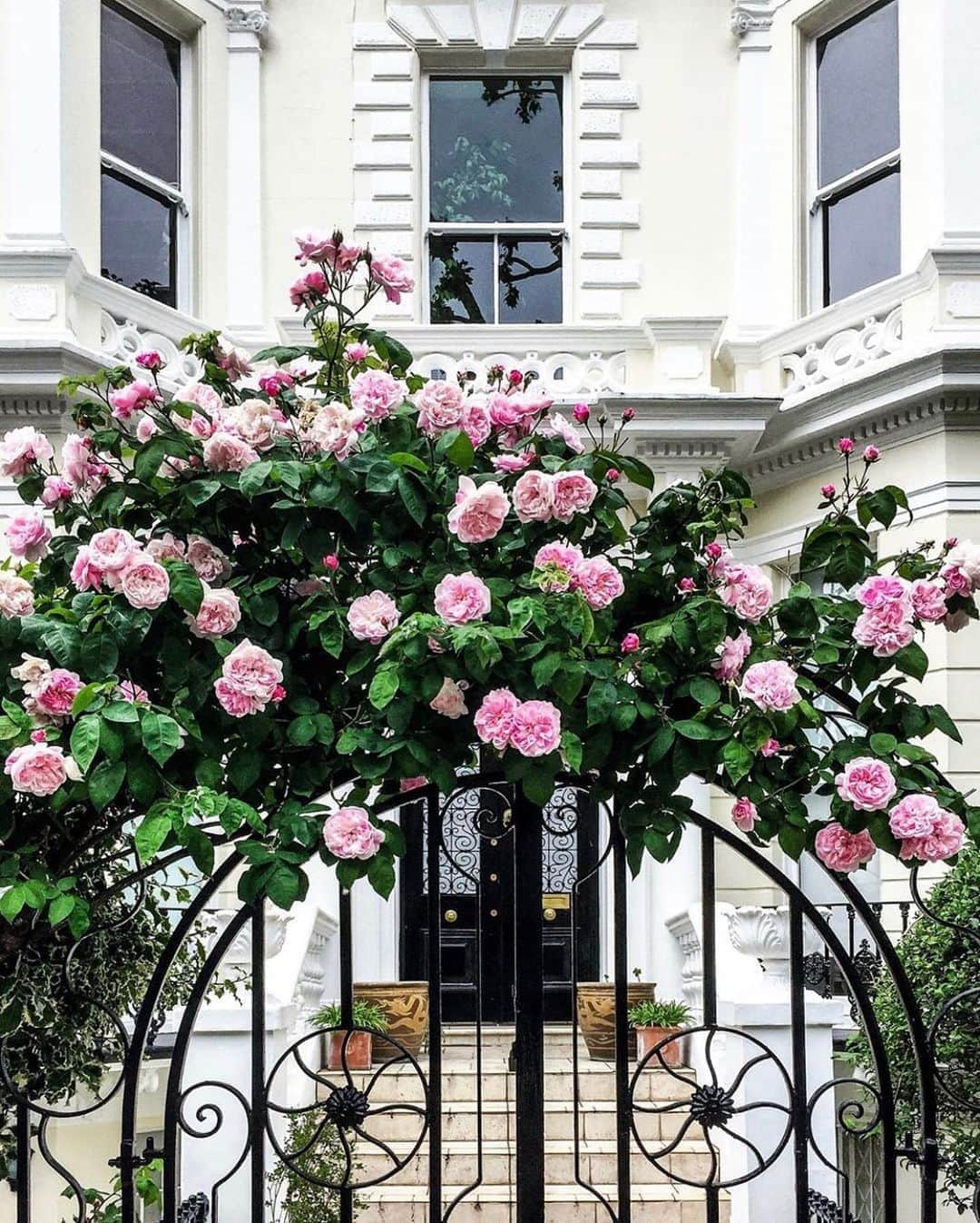 ELLE DECORさんのインスタグラム写真 - (ELLE DECORInstagram)「The beauty of a 🌸 covered entry. #regram 📸: @meanderingmacaron #london」7月23日 2時06分 - elledecor