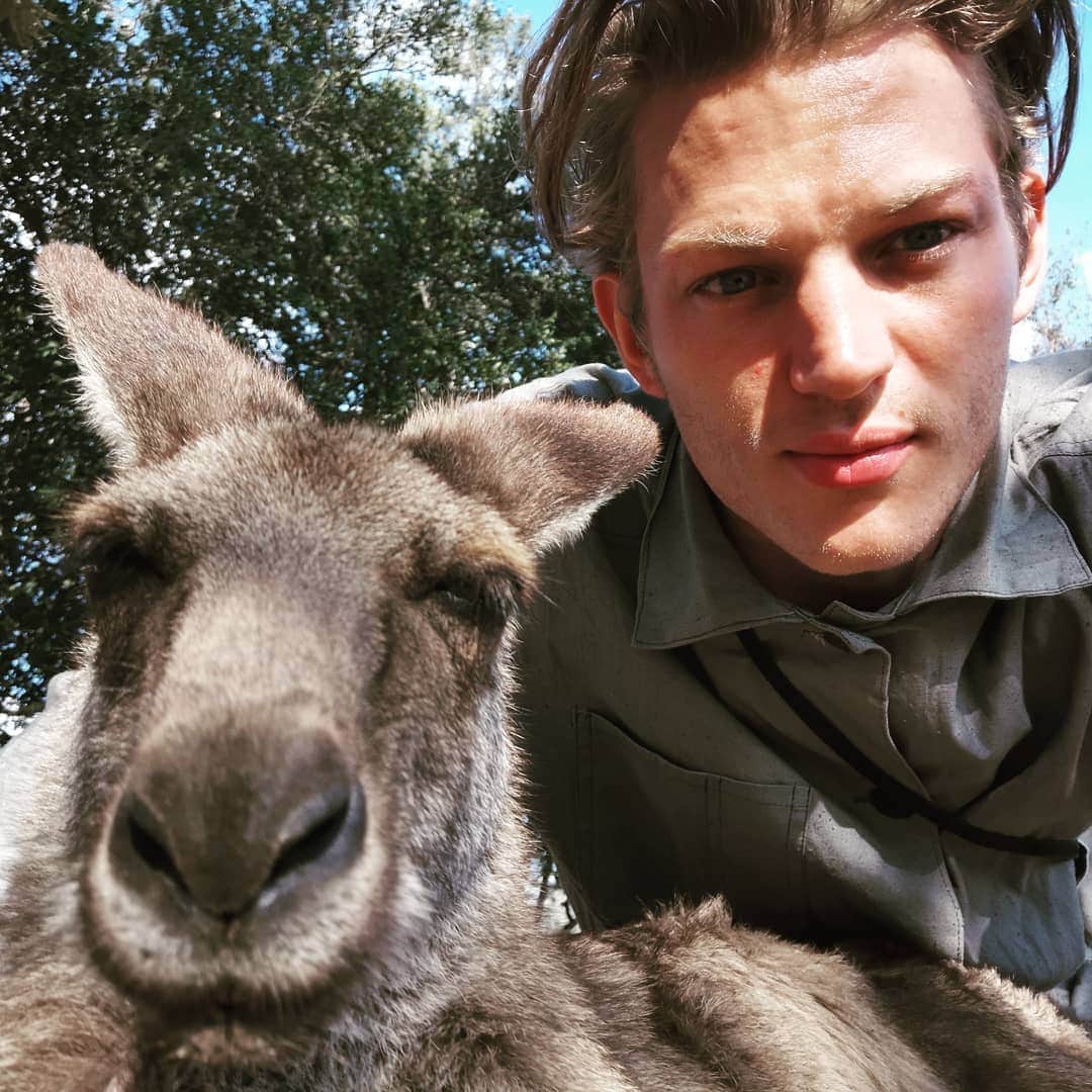 セバスティアン・ソーブのインスタグラム：「Eddy here is lookin' like a bent out  #JoeCamel 🐫🐪🦘」