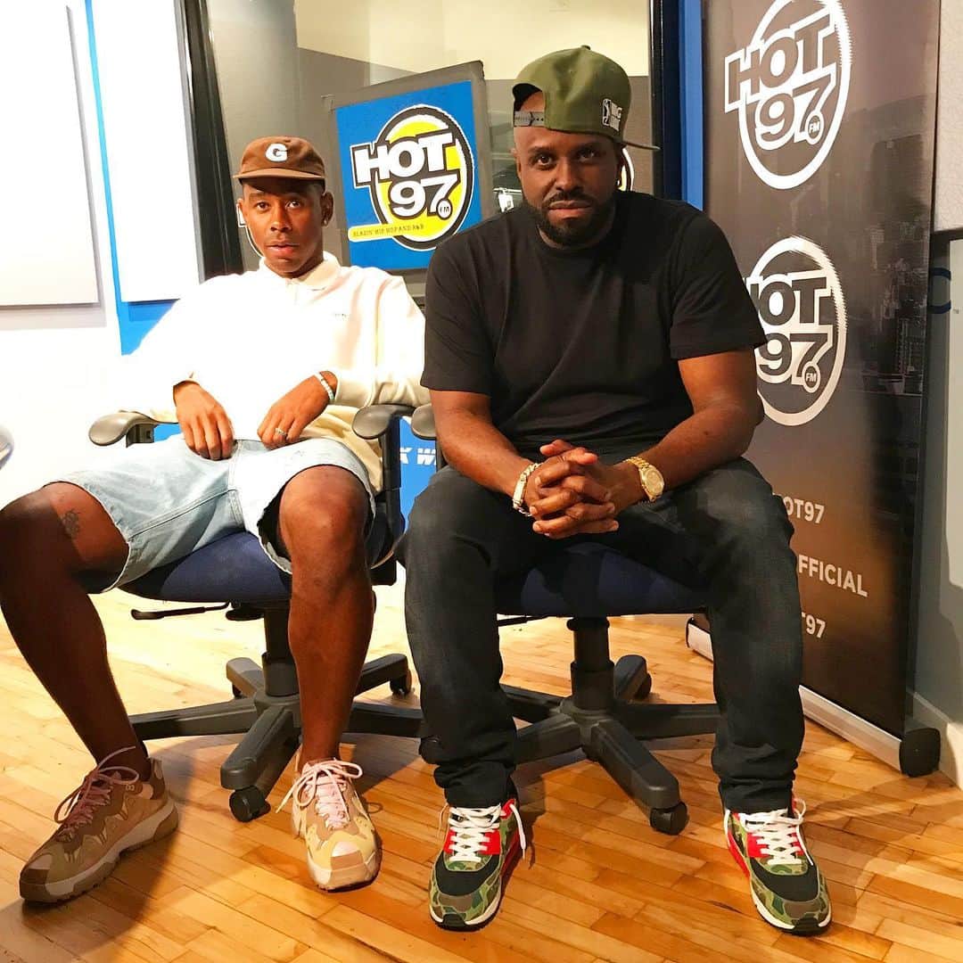 ファンクマスター・フレックスのインスタグラム：「Tyler the Creator x FunkFlex! 2 hour interview plus freestyle! ( We needed to air out our differences ) Thursday 5am!」
