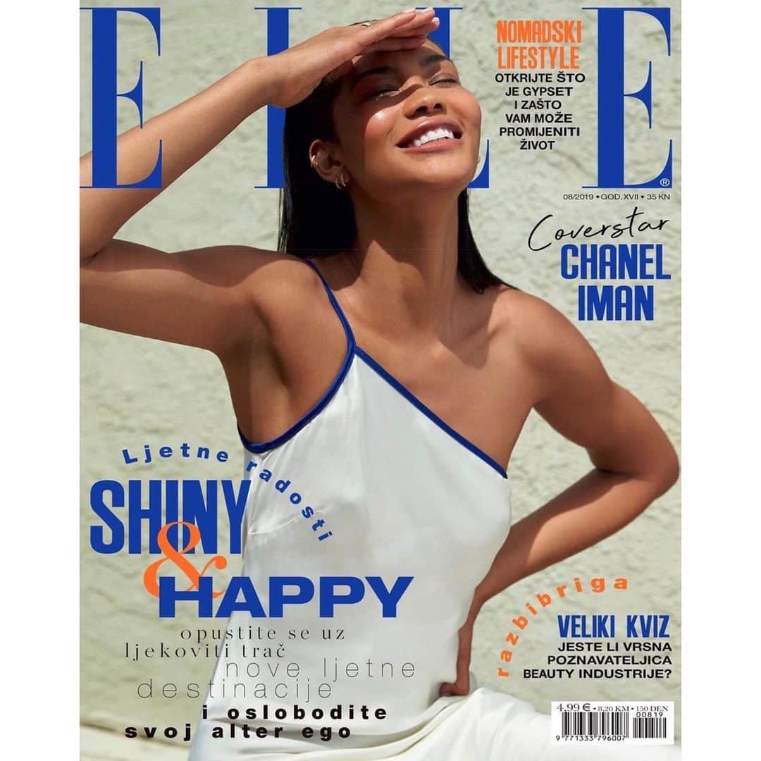 シャネル・イマンのインスタグラム：「Summer issue out now ☀️ @ellecroatia 📸 @sylvecolless」