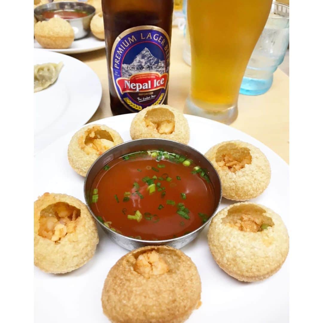 清水のぶよさんのインスタグラム写真 - (清水のぶよInstagram)「・ 東京滞在 最終日に食べたお料理 パニプリ！ 初めて食べました。 見た目からは想像できない美味しさです☆ ・ 埼玉県の西川口駅近くのネパール料理店にて #パニプリ #ネパール料理 #本当は #インド料理 #らしい #初めての味 #初めて #料理」7月23日 7時42分 - meika_shimizu