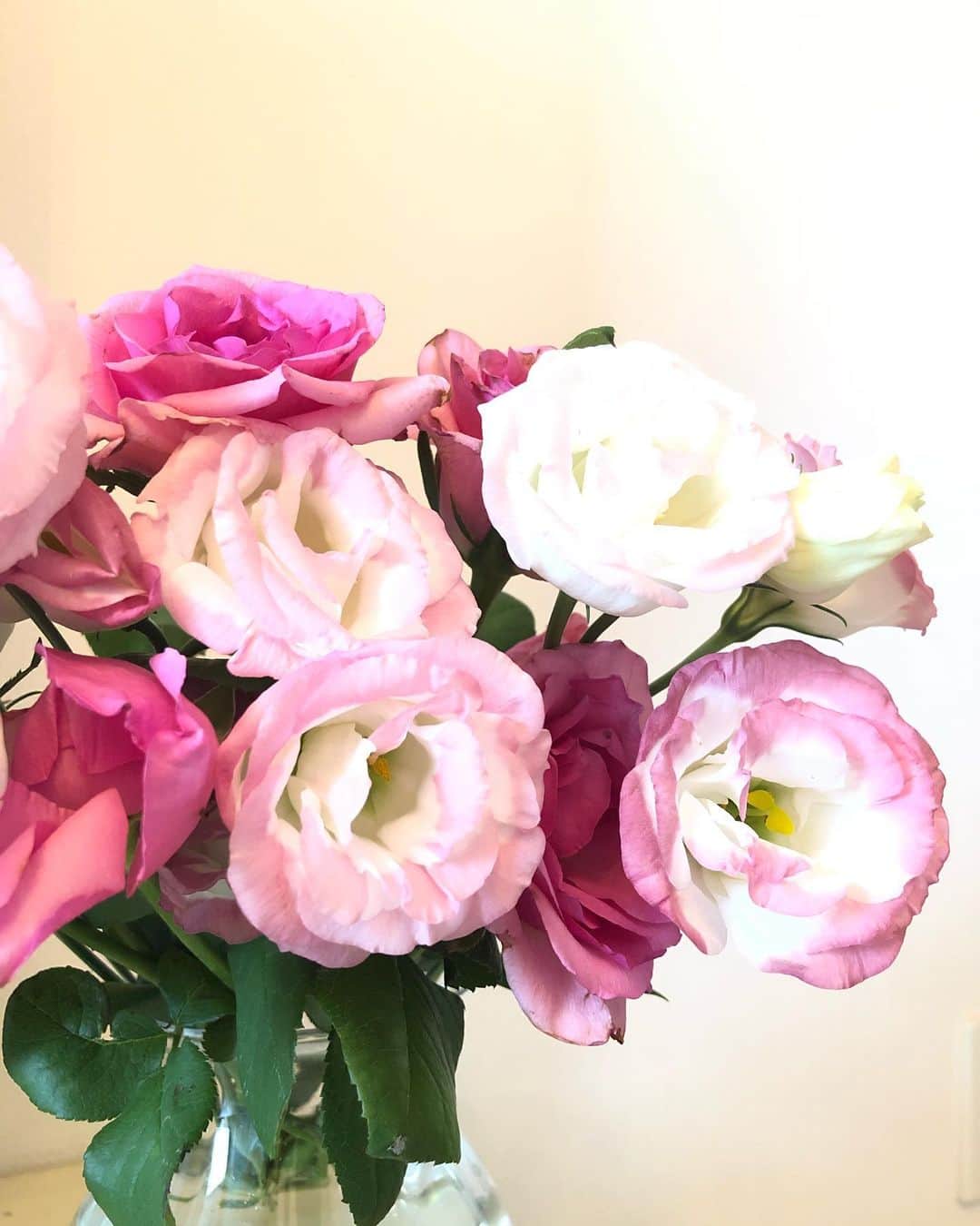 KAORI.OMURA 大村香織さんのインスタグラム写真 - (KAORI.OMURA 大村香織Instagram)「おはようございます☺︎ ・ 久々にピンクな感じに💐 ・ トルコキキョウとお店の方がオマケで下さった薔薇の花🌹 ・ 起きてお部屋にお花があると癒されるなぁ〜☺︎ ・ #花が好き#花が好きな人と繋がりたい #花好きな人と繋がりたい #花好きな人と繋がりたい #ライフ#アラフォー#アラフォーライフ #花のある生活 #花のある暮らし #トルコキキョウ#ピンク#薔薇#rose#癒し#pink #flower #flowers #綺麗#部屋##o型」7月23日 8時47分 - kaori.omura
