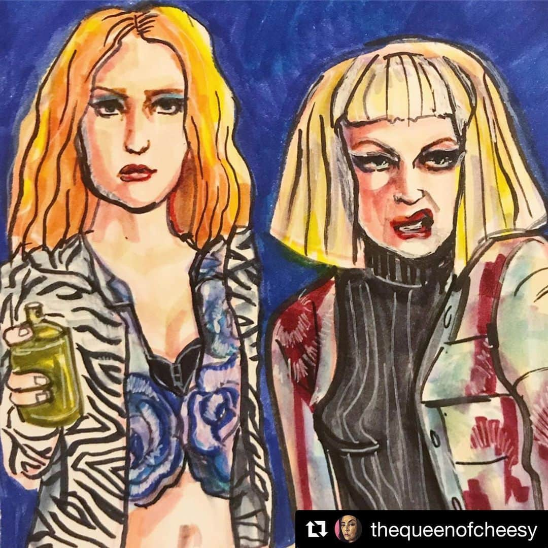 アリシア・ウィットさんのインスタグラム写真 - (アリシア・ウィットInstagram)「ok - how awesome is this?! i had to share! #DementedForever 🤪#Repost @thequeenofcheesy with @get_repost ・・・ #johnwateryjuly day 21/22 #cecilbdemented here’s Cherish and Honey Whitlock! “You don’t have to like this movie!” -Honey ...“You’re a victim of advertising!”-Cherish . . . #aliciawitt #melaniegriffith #honeywhitlock #cherish #johnwaters #tombowmarkers #illustration #fanart #portraits #markerart #gellyrollpens」7月23日 9時58分 - aliciawitty