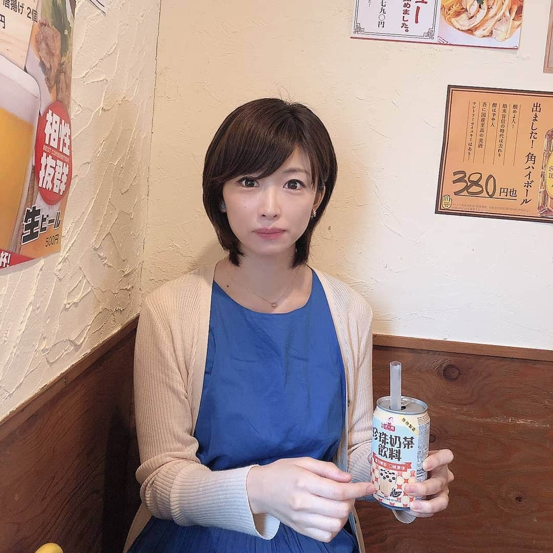 高見こころさんのインスタグラム写真 - (高見こころInstagram)「缶バージョンの台湾タピオカ…  飲んで衝撃を受けた顔。😂 #缶 #台湾タピオカ #衝撃 #飲んだ瞬間 #固まりました #甘すぎる #タピオカが #ん ? #あれです」7月23日 13時31分 - cocoro_takami