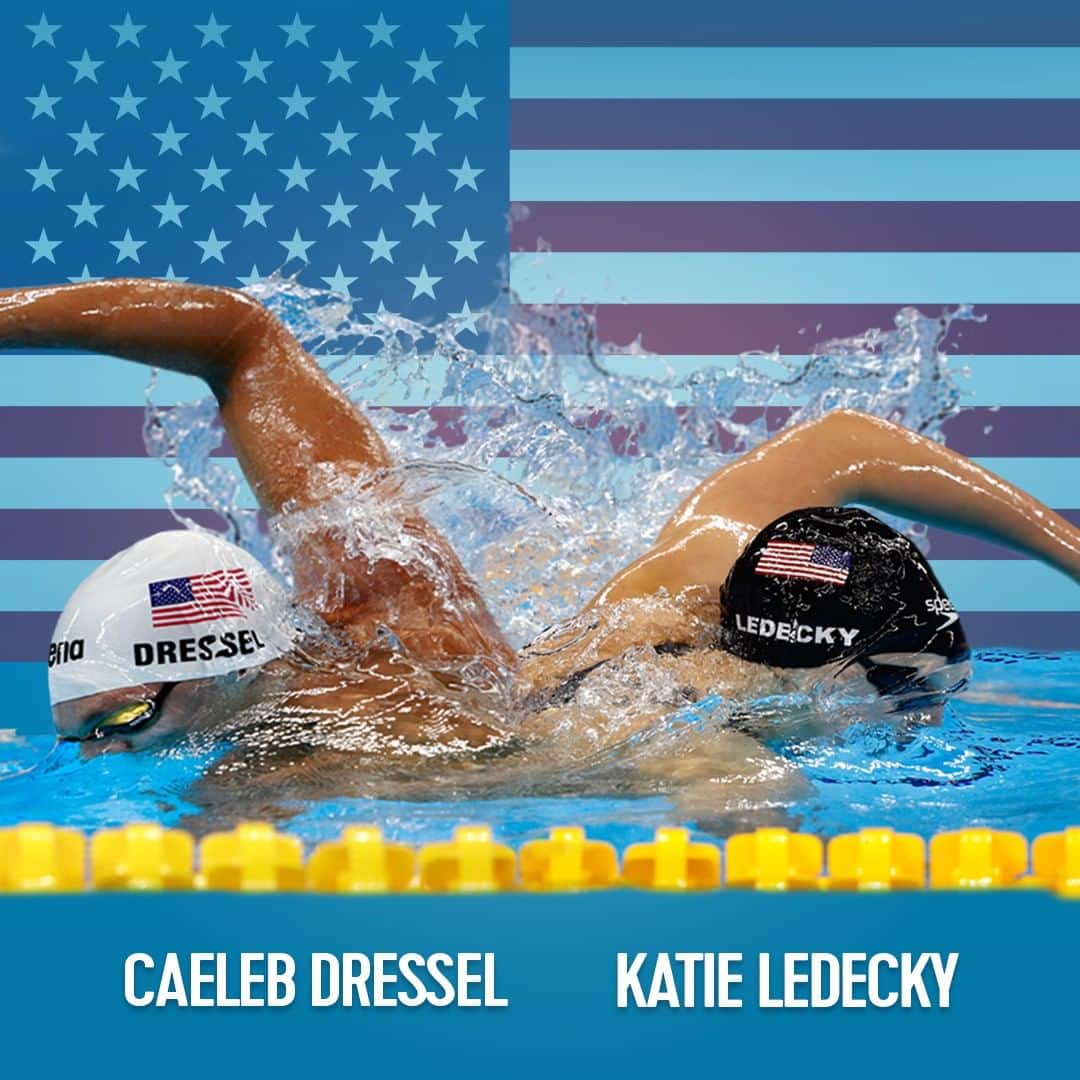 オリンピックチャンネルさんのインスタグラム写真 - (オリンピックチャンネルInstagram)「Nothing short of excellence as Katie Ledecky and Caeleb Dressel continue to chase their dreams. Hit link in bio to see how these two aim to be the best in the world.」7月24日 0時11分 - olympicchannel_x