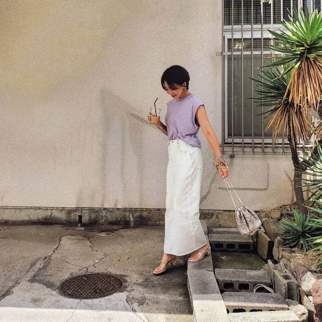neokazumiのインスタグラム：「﻿ タンクトップ﻿ ﻿ 綺麗なパーポーです🍆﻿ ﻿ #ariesmirage#ariesmirageselect#neokazumi#ootdfashion」