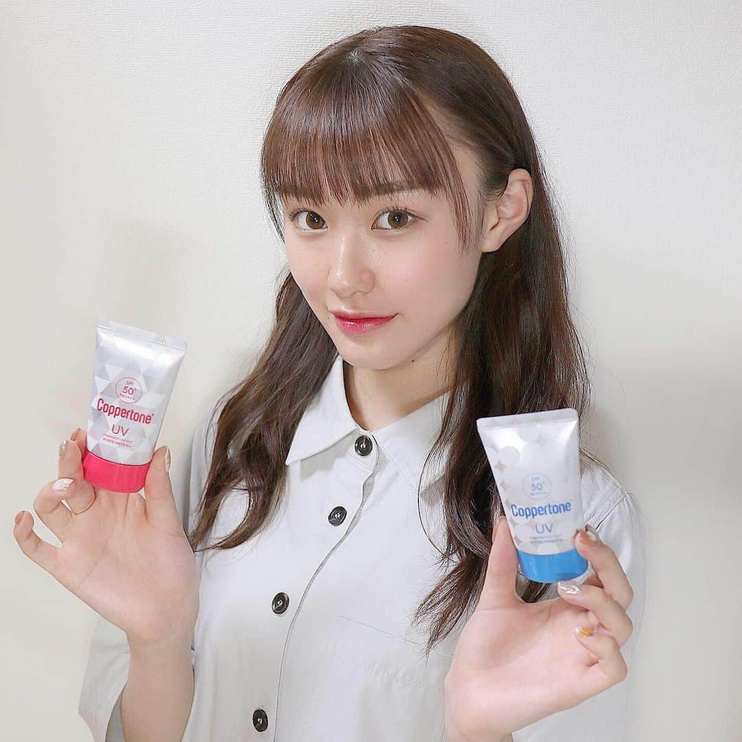 早乙女るなさんのインスタグラム写真 - (早乙女るなInstagram)「﻿ 【𝐬𝐮𝐧𝐬𝐜𝐫𝐞𝐞𝐧】﻿movieあり ﻿ #コパトーン さんの日焼け止め﻿ ﻿ パーフェクトUVカットキレイ魅せを使ってみました♥﻿ ﻿ Redパッケージ￤キラキラが入っていて肌をツヤっと見せてくれる﻿ ﻿ Blueパッケージ￤肌色をワントーン上げてくれるカラー﻿ ﻿ 私のお気に入りは肌色を上げてくれるブルーパッケージ🐬 日焼け止めをしながら肌もワントーン明るく見せてくれてなんかお得な気分なの☀︎﻿ ﻿ ﻿ ﻿ #日焼け止め #キレイ魅せ #mimiフレンズ_PR」7月23日 18時51分 - saotome.runa
