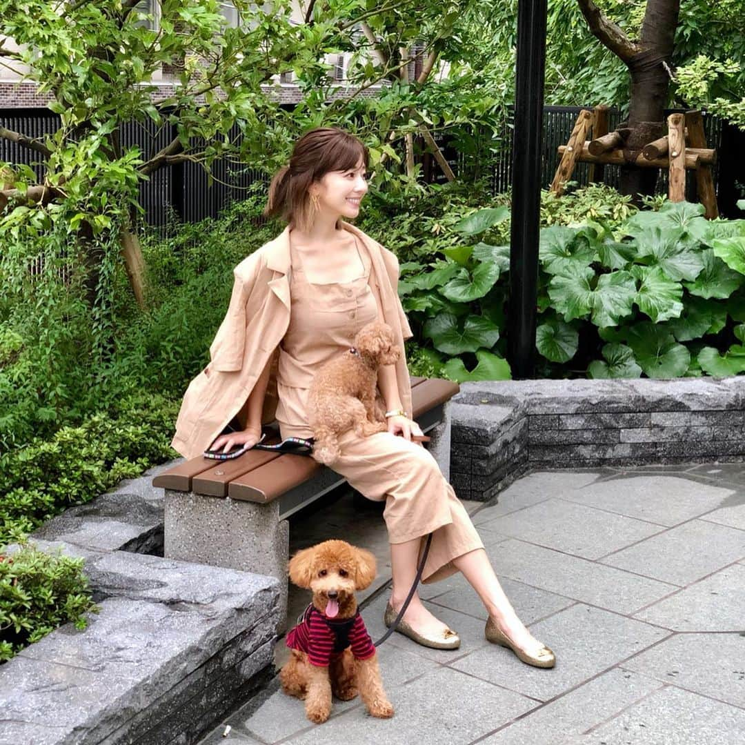 水野佐彩さんのインスタグラム写真 - (水野佐彩Instagram)「・ 🐶今日はパンケーキじゃないの？💕 👩🏽最近カレーブームなの🍛❤️ #coordinate  setup#amail @amail_official  shoes#viviennewestwood  @viviennewestwoodjapan  #sサイズコーデ #153cmコーデ #おちびコーデ #おちびの輪 #セットアップ #montalk #モントーク #犬と行けるカフェ #おもちとおはぎ #休日ランチ #ランチデート #お散歩デート」7月23日 19時29分 - saaya_mizuno