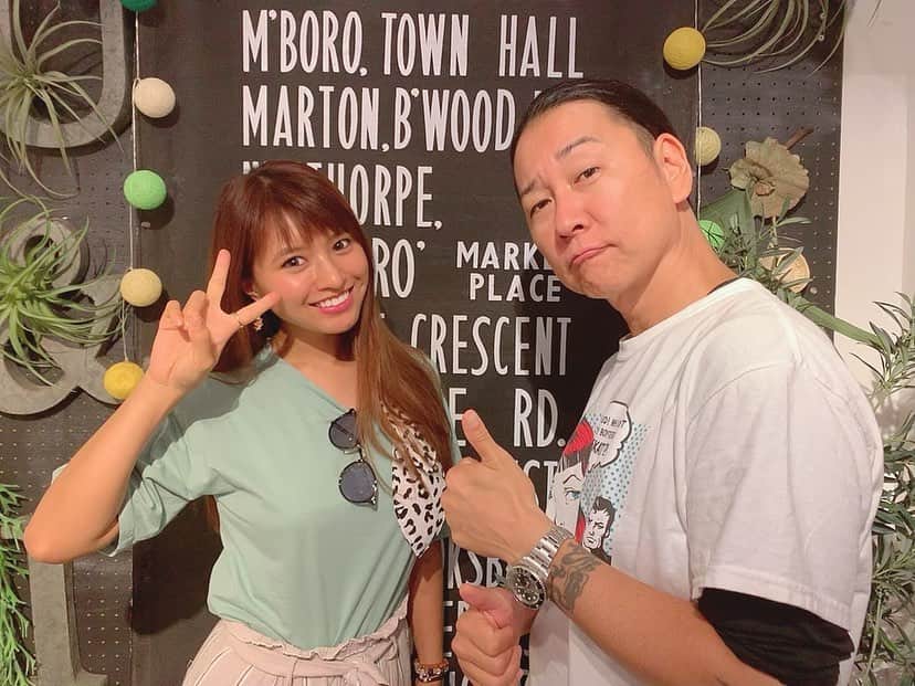 のインスタグラム：「﻿ ‪本日は、レコーディングday🎧‬﻿ ﻿ ‪DJ #dragon さんと、、、😎ニヤリ‬﻿ ﻿ ‪#Rec #MARIA_E‬」