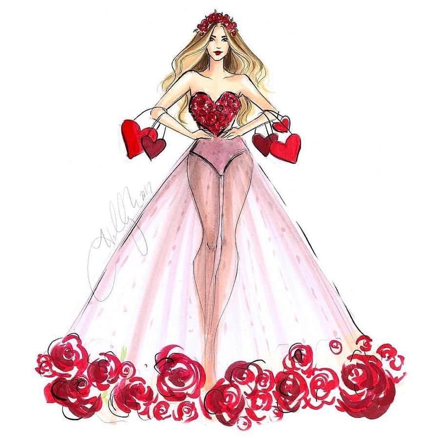 Holly Nicholsさんのインスタグラム写真 - (Holly NicholsInstagram)「Ruby Reds ♥️♥️♥️ 1-8, what’s your choice? #fashionillustration #fashionsketch #couture #gowns #fashiondrawing #copicmarkers #copicart #blakelively #ashleygraham #zendaya #hnicholsillustration」7月23日 20時24分 - hnicholsillustration