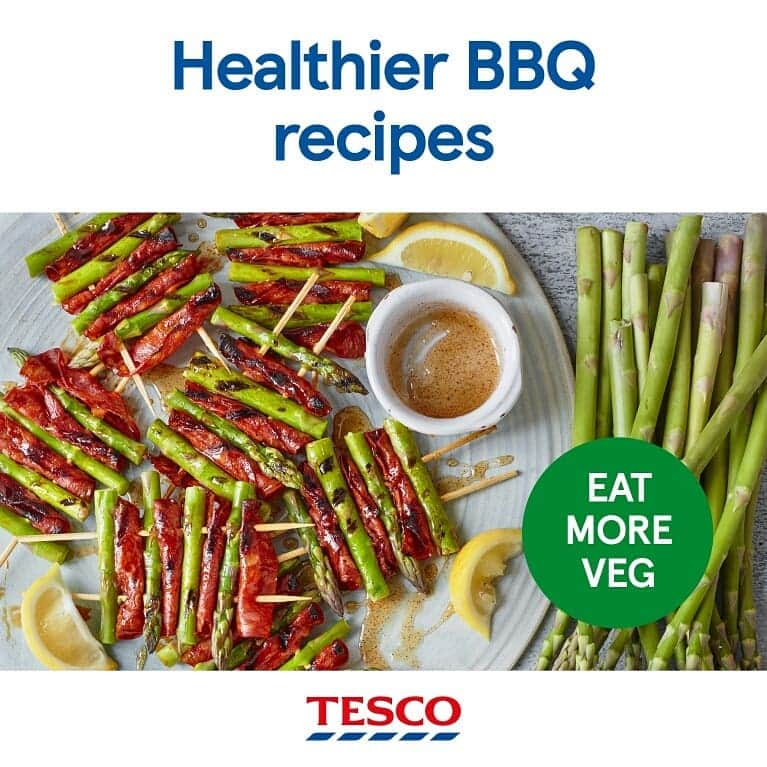 Tesco Food Officialさんのインスタグラム写真 - (Tesco Food OfficialInstagram)「Bring some big, healthier ideas to this weekend’s BBQ! Search ‘Healthy’ on Tesco Real Food to find these recipes and more – link in bio.  BBQ ‘SHROOM BUNS – make ‘meaty’ mushrooms the star  ASPARAGUS & CHORIZO SKEWERS – the ultimate dairy- and gluten-free side  BEEF AND MUSHROOM BURGER – try lean minced beef for burger patties  GRIDDLED PINEAPPLE & BANANA ICE CREAM – go for a fruit-based vegan dessert everyone can enjoy」7月23日 21時16分 - tescofood