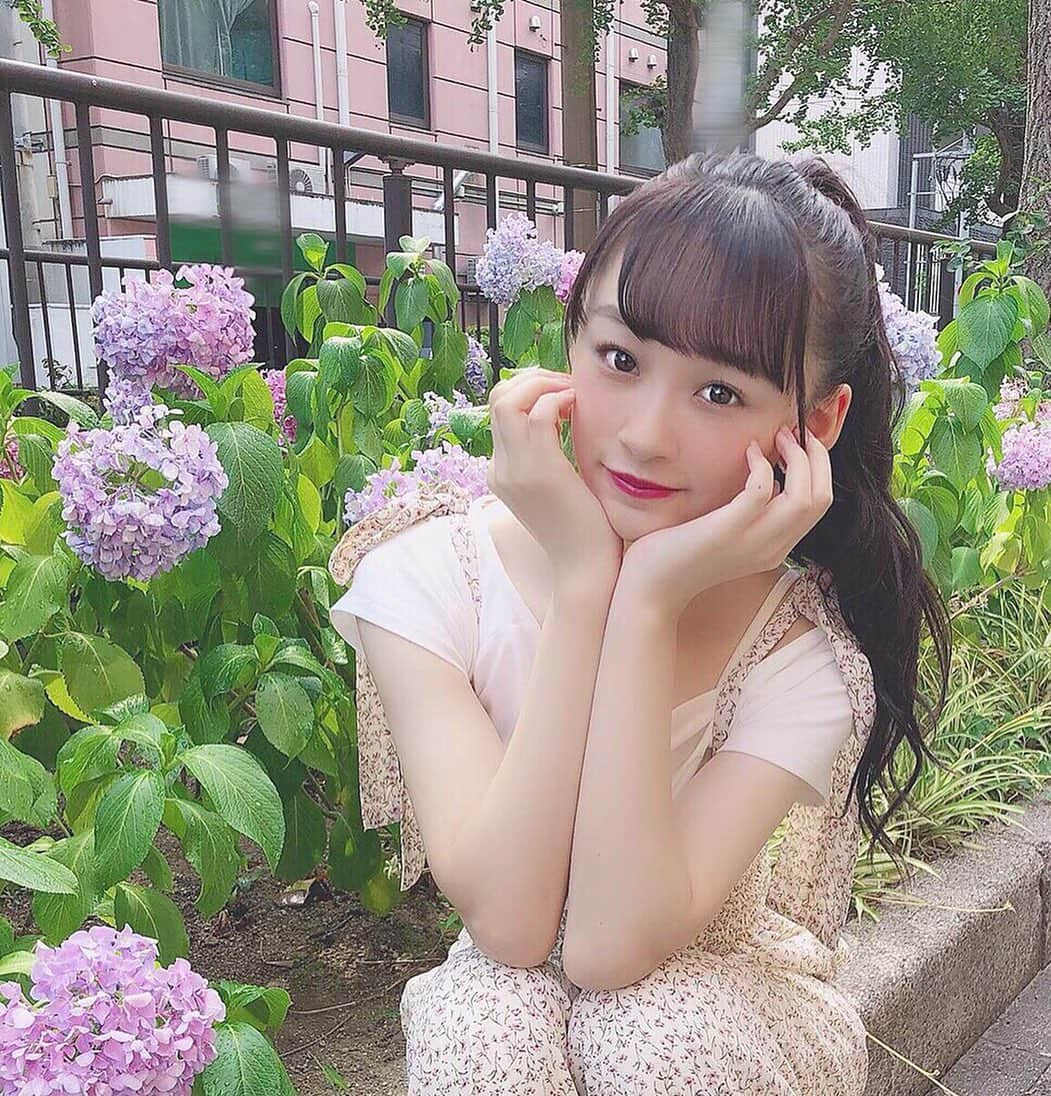 音嶋莉沙さんのインスタグラム写真 - (音嶋莉沙Instagram)「ピンクの紫陽花を見つけました！！﻿ 凄く、可愛くて写真撮っちゃいました✨﻿ ﻿ ピンクと紫が混ざっている紫陽花もあって﻿ 紫陽花綺麗だったなぁ〜﻿ ﻿ ﻿ ﻿ ﻿ ﻿ ﻿ #紫陽花 #ポニーテール」7月23日 21時47分 - otoshima_risa