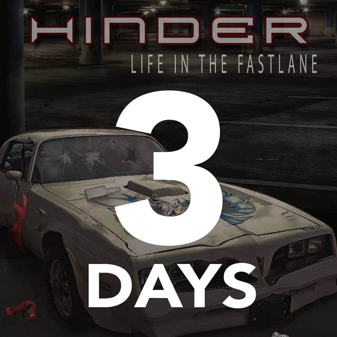 ヒンダーのインスタグラム：「"Life in the fastlane Surely make you lose your mind Life in the fastlane, yeah." 3. MORE. DAYS. Who is excited as we are?! #LITFL」