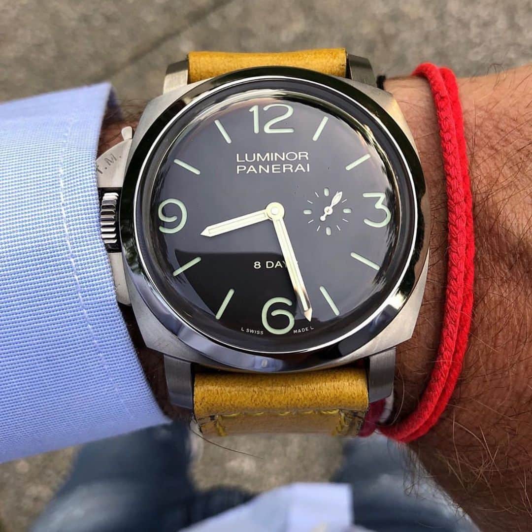パネライのインスタグラム：「It’s that time to enjoy some Destro beauty from #Panerai. In this case, the #PAM368 47mm Titanium 8 day Destro. Pic by buddy @juan_j4s #PaneraiCentral」