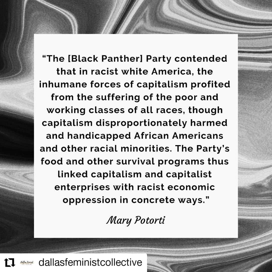 ガソリングラマーさんのインスタグラム写真 - (ガソリングラマーInstagram)「Speaking of survival programs assface is trying cut #foodstamps from 3.1 million people wtf @realdonaldtrump @gop #Repost @dallasfeministcollective with • • • • •  From Potorti’s article in the Journal of African American Studies (2017) on the Black Panthers— “Feeding the Revolution”: the Black Panther Party, Hunger, and Community Survival. • • I wrote a paper on the BPP and the many community survival programs they ran last semester. Dm me if you’d like to read it! We have a lot to learn from them, to say the least 👏 . . . . . . . . . . #dallasfeministcollective #notmypresident #intersectionalfeminism #fightfascism #blacklivesmatter #anticapitalism #socialism #communitysupport #endwhitesupremacy #antiracism #stateviolence #decolonize #whitesilenceisviolence #solidarity #bpp #blackpantherparty」7月24日 10時30分 - gasolineglamour