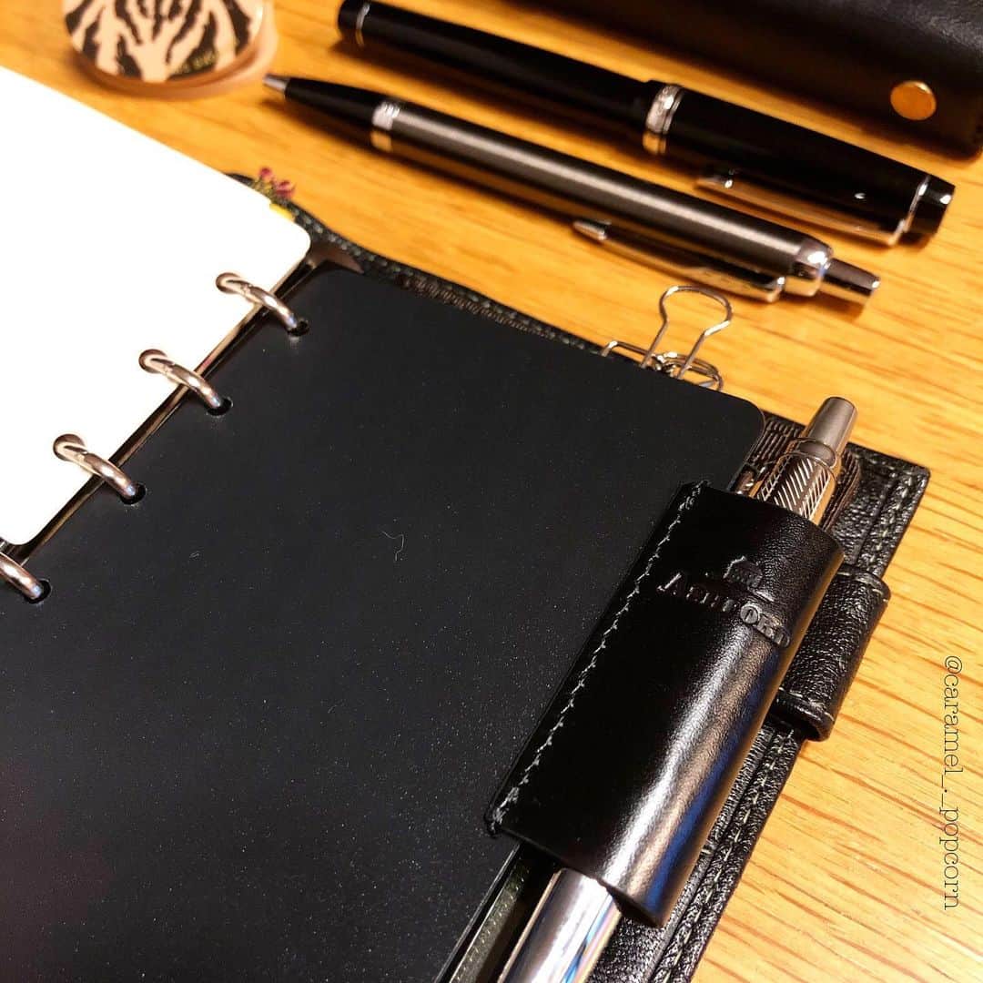 KUNIKO ◡̈︎*さんのインスタグラム写真 - (KUNIKO ◡̈︎*Instagram)「★ おはようございます☁︎ 晴れ間が見えた！と思ったの束の間、会社に着いたらどんより曇り空でした。 今日も1日がんばりましょう◡̈︎* ・ ・ ・ #ライフオーガナイザー #📓ライフオーガナイザー #ASHFORD #アシュフォード #ASHFORD_lon #925lifeorganizer #ダイアリーカバー #システム手帳 #手帳カバー #ミニ6穴 #ミニ6 #手帳 #ジョッター #planner #lifeorganizer #parkerpen #parkerjotter ・ ・ ・ ライフオーガナイザー にはペンホルダーがついていますが…そちらにはチャームを付けているので、ペンは #ルガードストレッチペンホルダー にさしています✒︎」7月24日 7時55分 - caramel_._popcorn