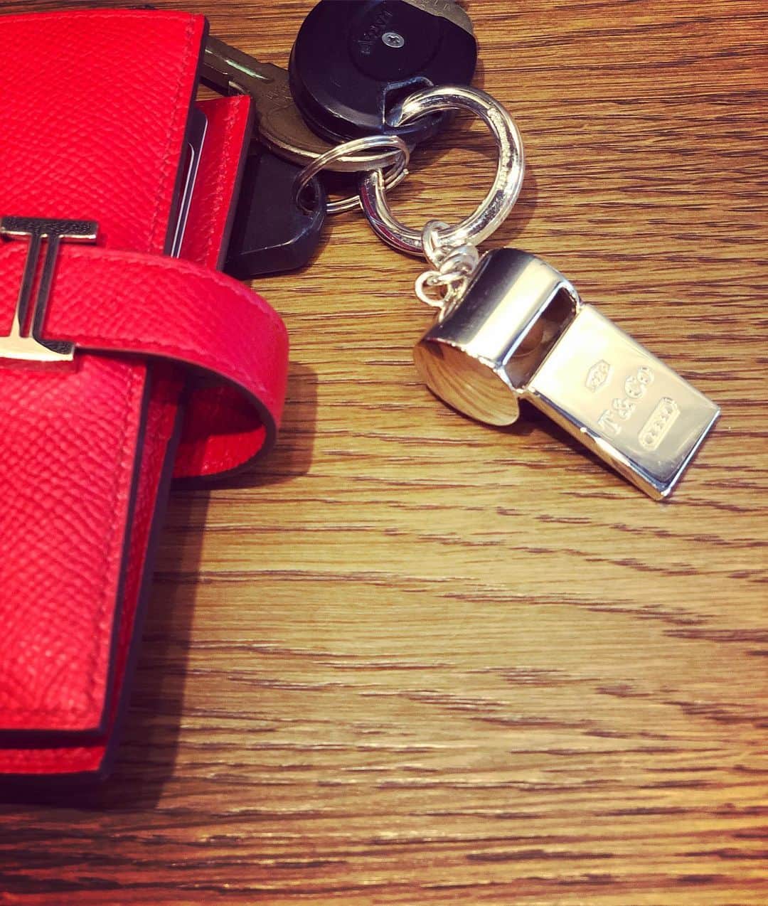 笛木優子のインスタグラム：「昨日おろしたばかりのシルバーのキーリング🔑 もう傷だらけ〜〜😞😞 今日も良い一日を😍」