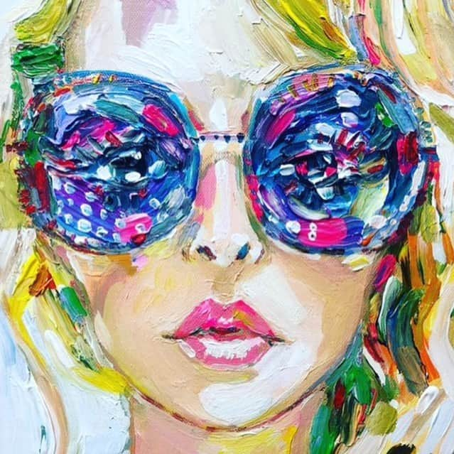 レイチェル・ゾーさんのインスタグラム写真 - (レイチェル・ゾーInstagram)「Always amazed by your talent @kendallkyra.. thank you once again. 💋🎨 #artistsoninstagram #glamour #sunnies 😎」7月24日 12時16分 - rachelzoe