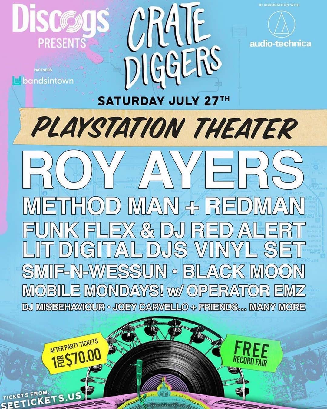 ファンクマスター・フレックスのインスタグラム：「@funkflex x @kooldjredalert Vinyl set! Wow! @litdigitaldjs Playstation Theater!」