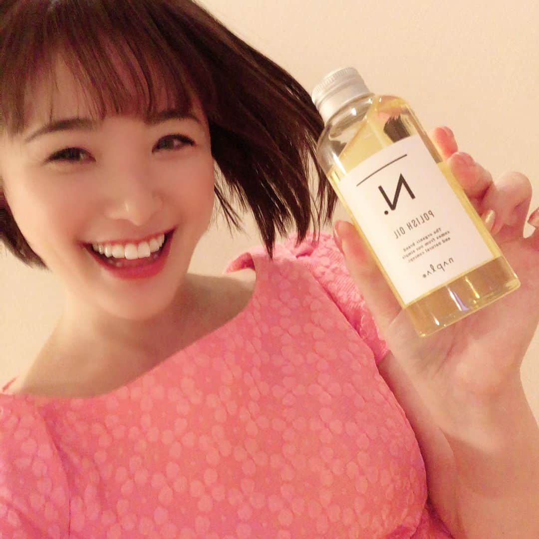 江頭ひなたさんのインスタグラム写真 - (江頭ひなたInstagram)「お気に入りヘアスタイリング剤は、N.のポリッシュオイル😊✨ベタベタしないし、超いい感じ❤️これ2本目💕 #エヌドット #ポリッシュオイル #ウェットヘア #ショートヘア #ナプラ」7月24日 19時51分 - hinataeto