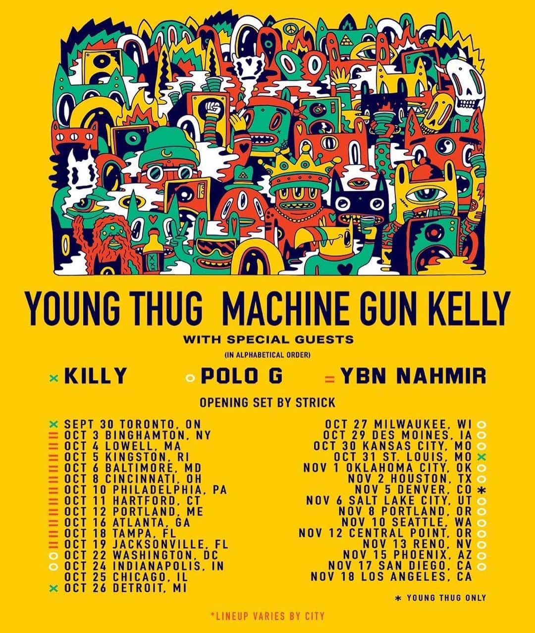 Young Gunnerさんのインスタグラム写真 - (Young GunnerInstagram)「holy fuck. going on tour with my Slime twin. 😈+🐍 YSL + EST  @thuggerthugger1  presale up today. use code: YTMGK2019 www.machinegunkelly.com/tour」7月25日 4時41分 - machinegunkelly