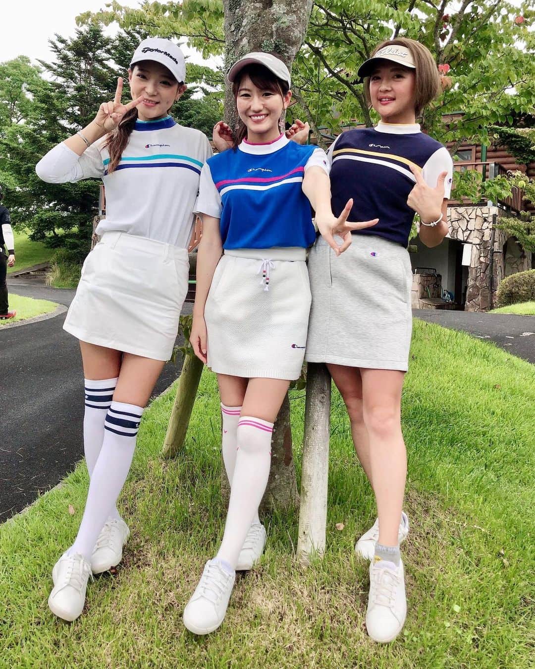 にゃんさんゴルフさんのインスタグラム写真 - (にゃんさんゴルフInstagram)「. . こないだみんなで #チャンピオンゴルフ のウェア 色違いで揃えたよ🥳 . . スニーカーも#スケッチャーズ で お揃いです🥳👟 . #ゴルフ#ゴルフ女子#チャンピオン#カレドニアン#千葉 #golfgirl #ladiesgolf #夏ゴルフ#golfhotties #golfbabes #golflife #golfstagram #japanesegirl #lovegolf  #golfer #ゴルフ大好き#instagolf #スポーツ女子 #골프 #모델 #한국  #高尔夫球 #golfswing #golfvideo #vg_fashion #championjp#championgolf#champion」7月24日 21時56分 - miiiii0228