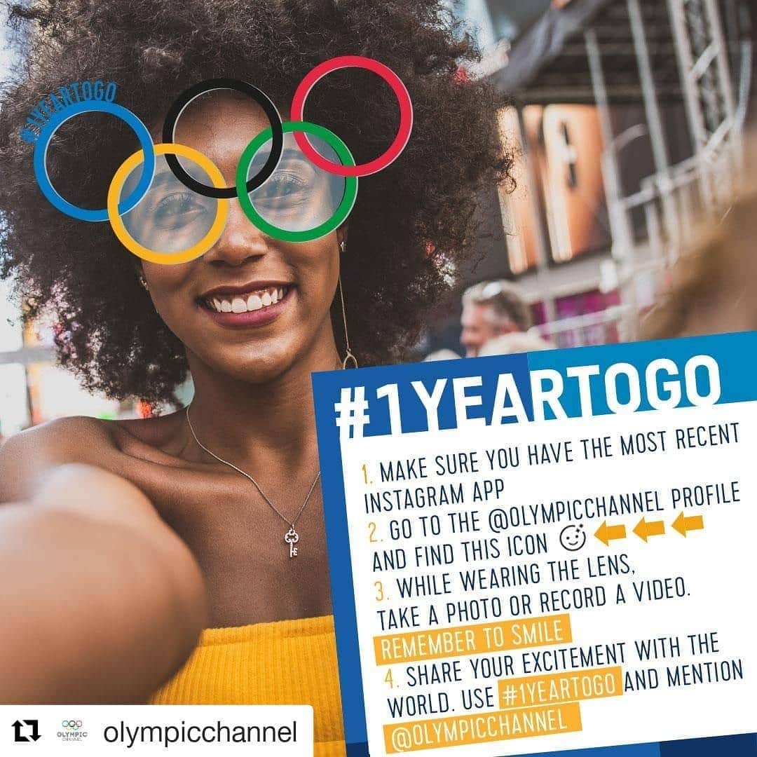 オリンピックさんのインスタグラム写真 - (オリンピックInstagram)「Want to try our sunglasses filter on Instagram? Follow these steps and celebrate that there's #1YearToGo to @Tokyo2020!」7月24日 23時31分 - olympics
