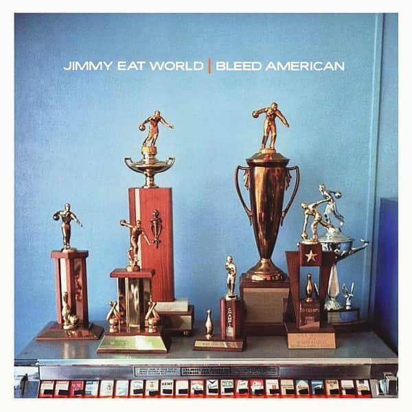 Jimmy Eat Worldのインスタグラム：「This little one turns 18 today. This album changed our lives and we are immeasurably grateful for everyone who’s taken time to listen to it over the years. Also, this album is voting age and if you’re not yet registered to vote please do so at vote.org. #bleedamerican」