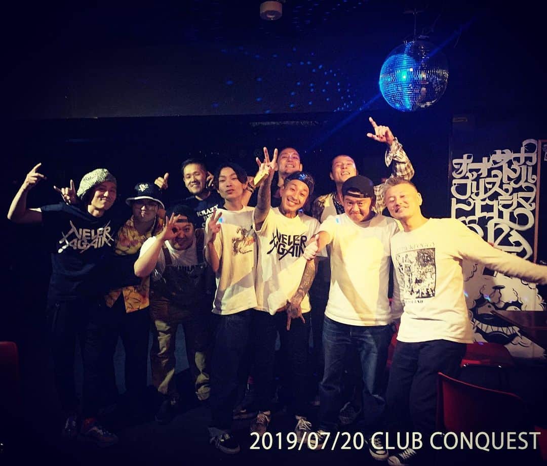 KAI_SHiNEのインスタグラム：「0720 HARDCORE FRONTIER @HIROSHIMA CONQUEST🤘🍁 Thanxxx‼︎🔥🔥🔥 リリース1発目のLIVEは広島‼︎ また好きなハコが増えた‼︎🙌🙌🙌 #yamaarashi #live #life #vibe #crew #mixture #rock #band #tour  #neveragain #horitaro #chocob #redking #kenshin  #山嵐 #感謝 #jp」
