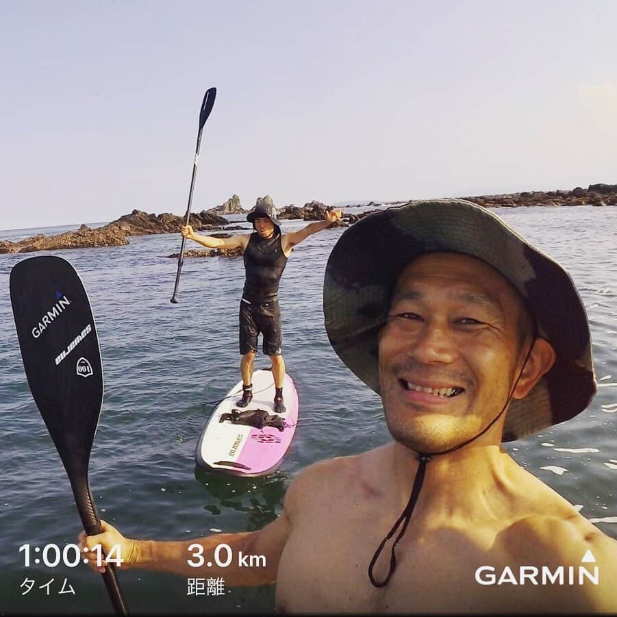 のインスタグラム：「腹筋付けるにはSUPが1番💪これほんと。Today's exercise🚣‍♀️ #beatyesterday #garmin #ガーミン #sup #sawarnasup #アースエツグ #rootsgym #腹筋 @sawarna_sup @garminjp @shooto_gym_roots」