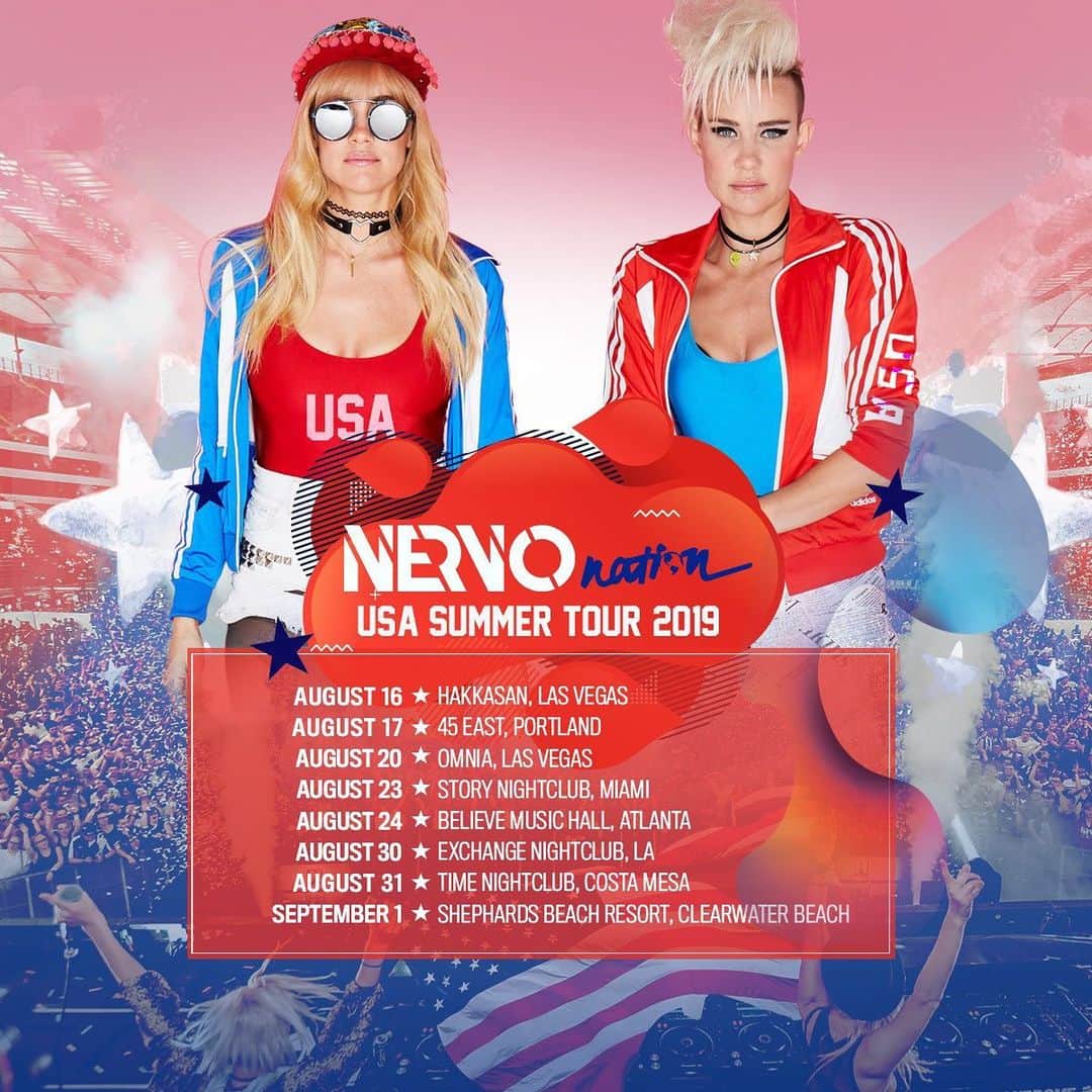 NERVOさんのインスタグラム写真 - (NERVOInstagram)「USA, USA 🇺🇸 We are coming in HOT 🔥 Tag your friends below for a chance to win a meet & greet 👊🏻」7月25日 0時37分 - nervomusic