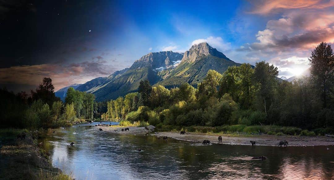 NikonUSAさんのインスタグラム写真 - (NikonUSAInstagram)「How did photographer @StephenWilkes capture this day-to-night image? He spent 36 hours in the Bella Coola Valley of British Columbia with the Z 7, Mount Adapter FTZ and Ai Noct-NIKKOR 58mm f/1.2, taking 4,000 photographs and selecting 50 to make this composite. He set his aperture to f/8 and varied the shutter speed varied according to the light and motion in the scene! Learn more about how he created this shot at the link in bio. #Z7 #CaptureTomorrow #NikonZ」7月25日 0時47分 - nikonusa