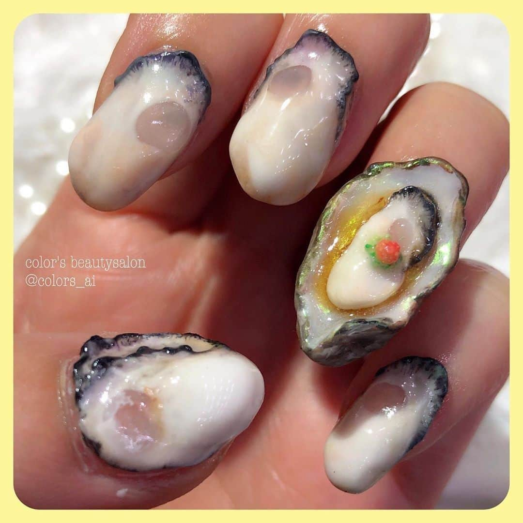 9GAGさんのインスタグラム写真 - (9GAGInstagram)「tag a friend who likes oysters⠀ 📹@colors_ai⠀ -⠀ #nailart #9gag」7月25日 2時02分 - 9gag