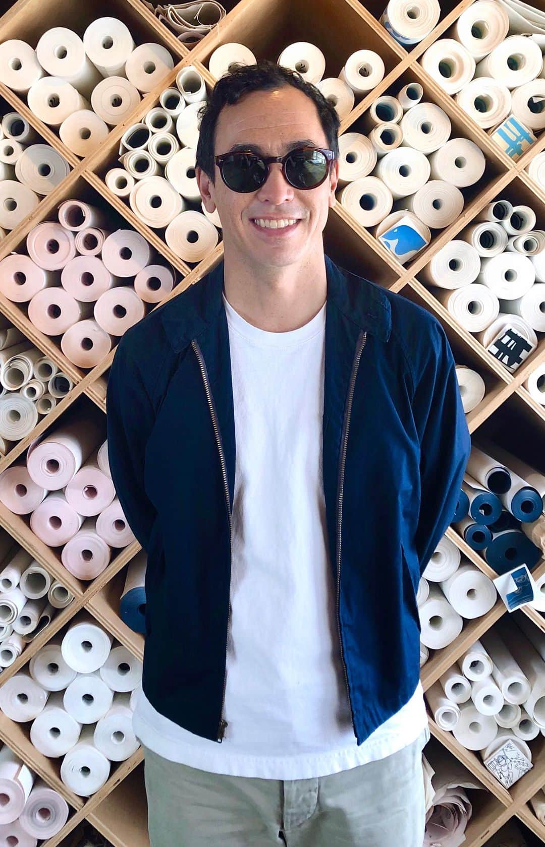Warby Parkerのインスタグラム：「We worked with multidisciplinary artist (and longtime friend) @mcfetridge to design a capsule collection of limited-edition sunglasses: Edgemont and Atwater. We recently interviewed him about his work and his new frames. (Both very cool 😎) Check it out! ⬆️」