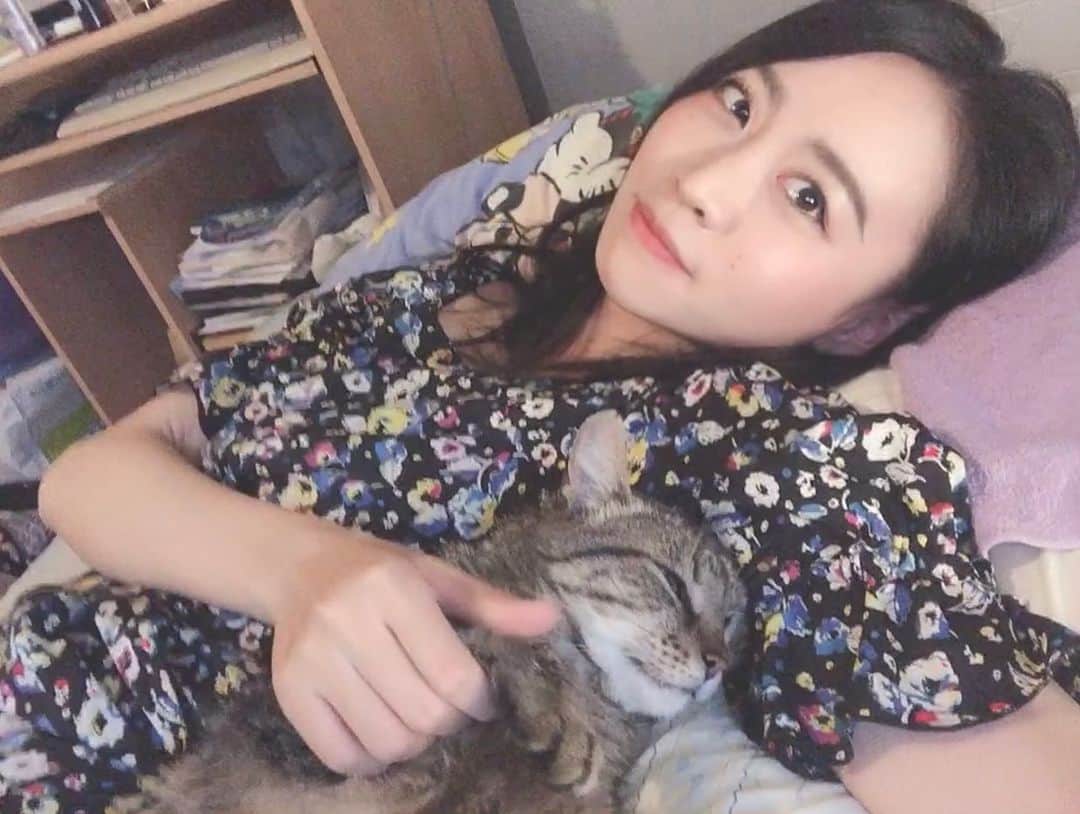 千倉里菜さんのインスタグラム写真 - (千倉里菜Instagram)「フランスで住まわせてもらってたお部屋🏡猫ちゃんが居るお家で束の間の猫と共に過ごす日常を味わえて幸せだった🥰甘えてくれて可愛いかった〜！ . #japanexpo #japanexpo2019」7月25日 2時26分 - rina_amatsuma
