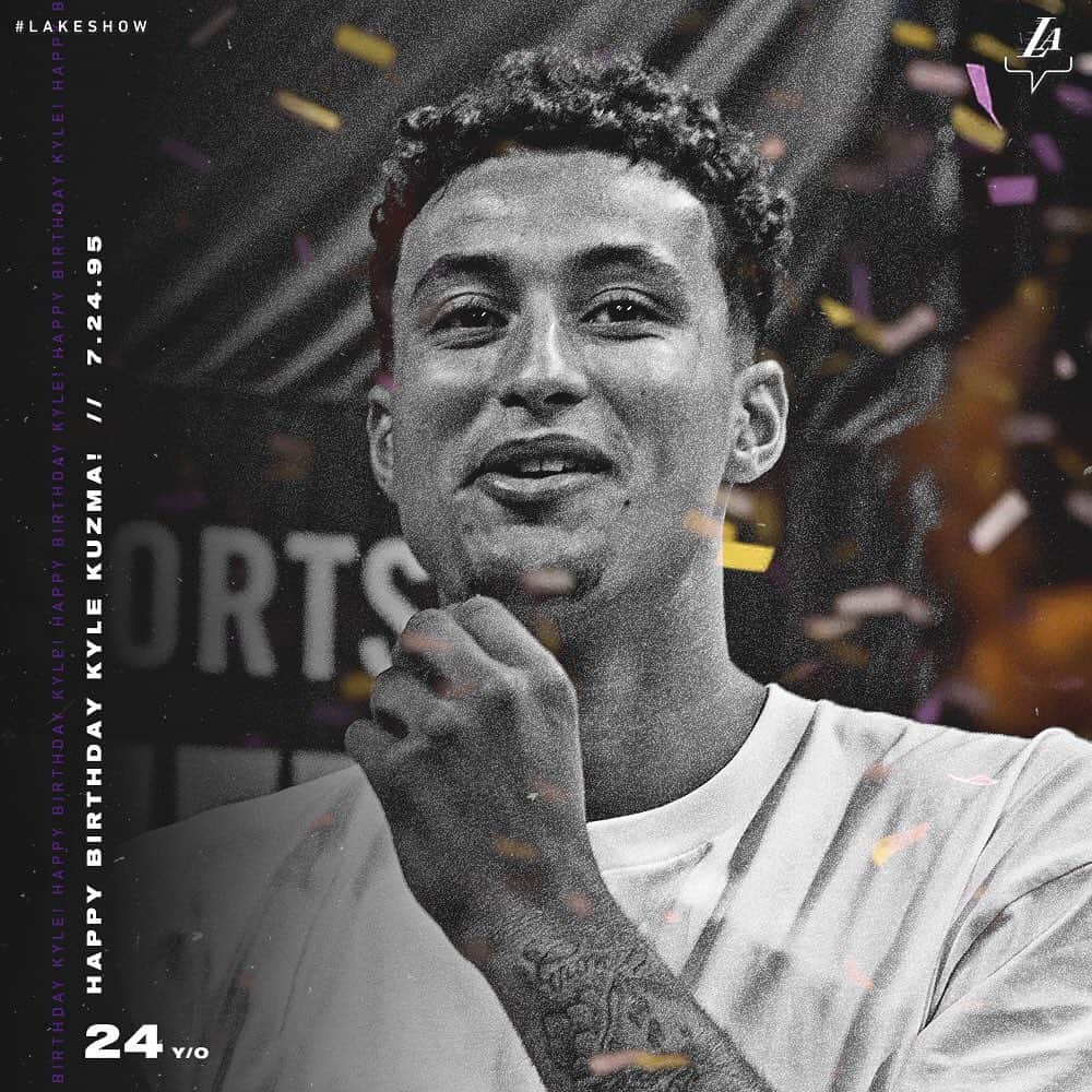 Los Angeles Lakersさんのインスタグラム写真 - (Los Angeles LakersInstagram)「‪Happy 24th to the kid from Flint! #MambaYear ‬」7月25日 2時24分 - lakers