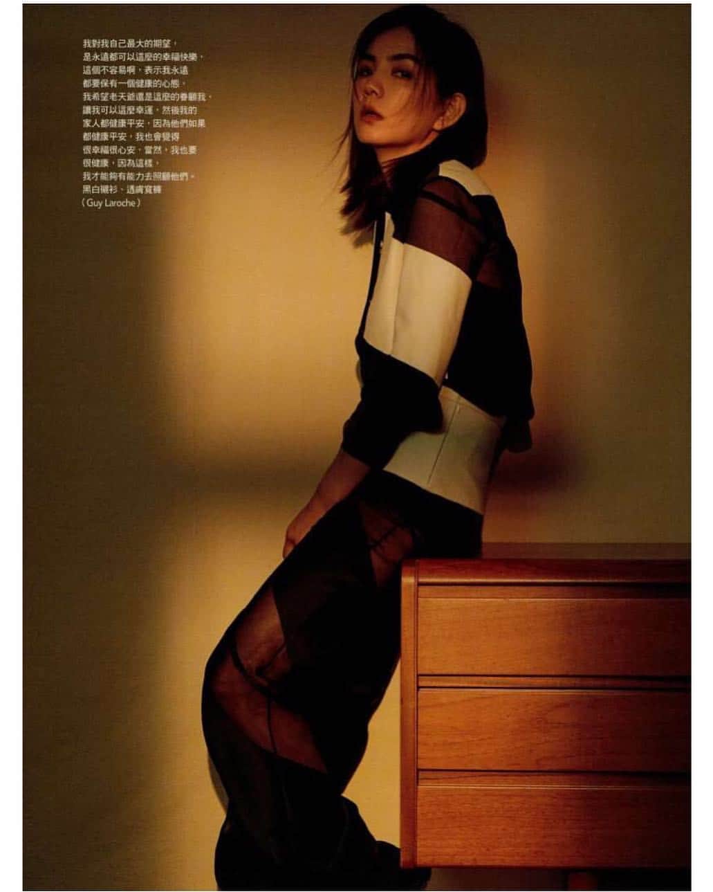 のインスタグラム：「Ella Chen wearing the SS 2019 Collection in @voguetaiwan - shot by @manolocampion - styled by @melinachen @him_ella0618 #guylarocheparis #richardrene #guylaroche #style #paris #fashion @icinsightcommunications」