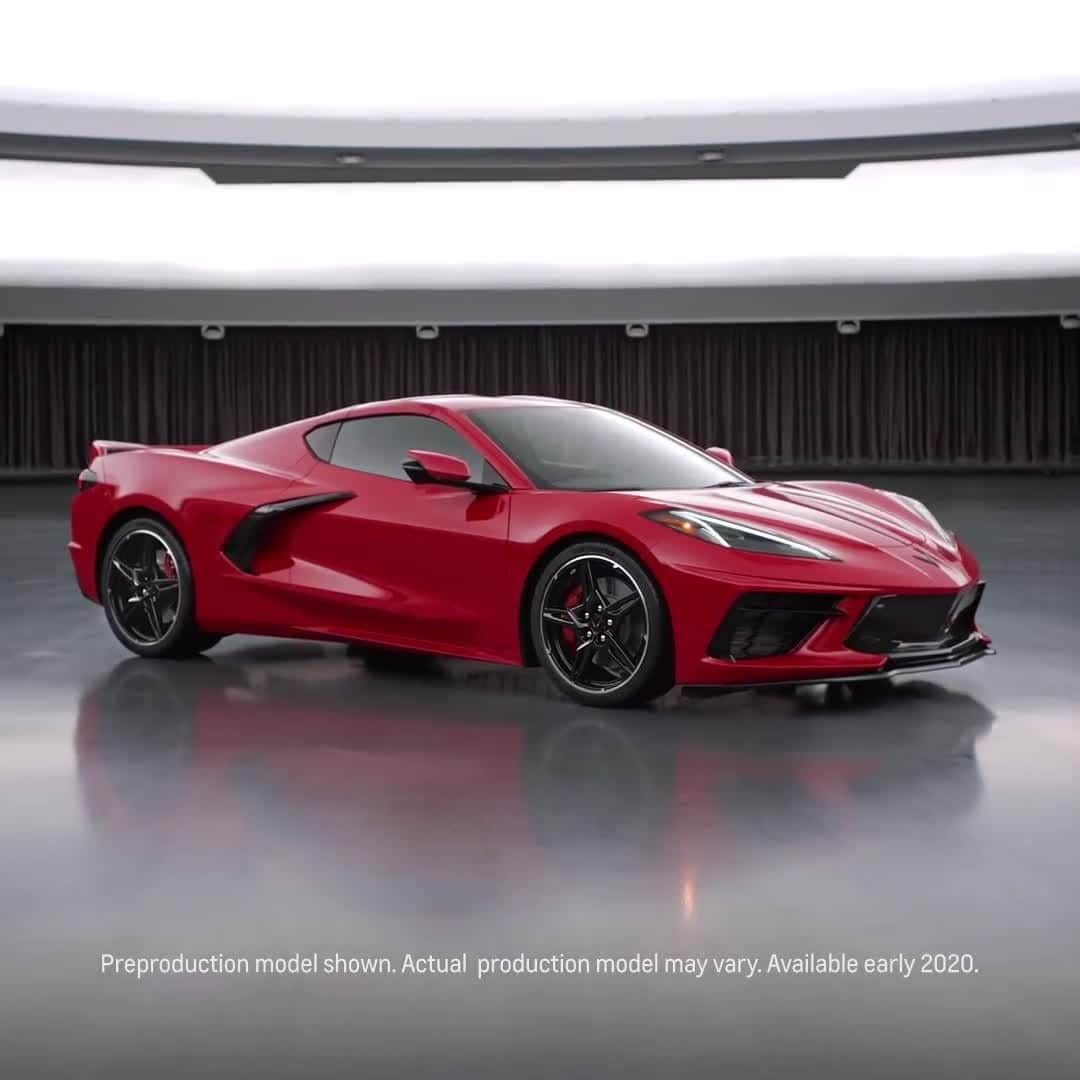 Corvetteのインスタグラム：「The sum of each generation before it. Introducing the 2020 #Corvette #Stingray. #Vette #C8」