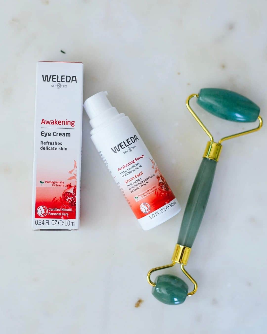 Weledaのインスタグラム：「Awaken and fortify your skin with this strengthening serum to boost skin’s moisture and reduce the appearance of fines lines and wrinkles to reveal beautiful, #WeledaSkin 🌱Shop now and get 20% off with code: Skin20」