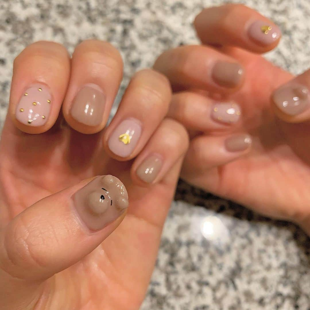 飯野雅さんのインスタグラム写真 - (飯野雅Instagram)「newnailはクマさん。🐻🐻 #ネイル #3dネイル #可愛いネイル」7月25日 23時06分 - biichan_