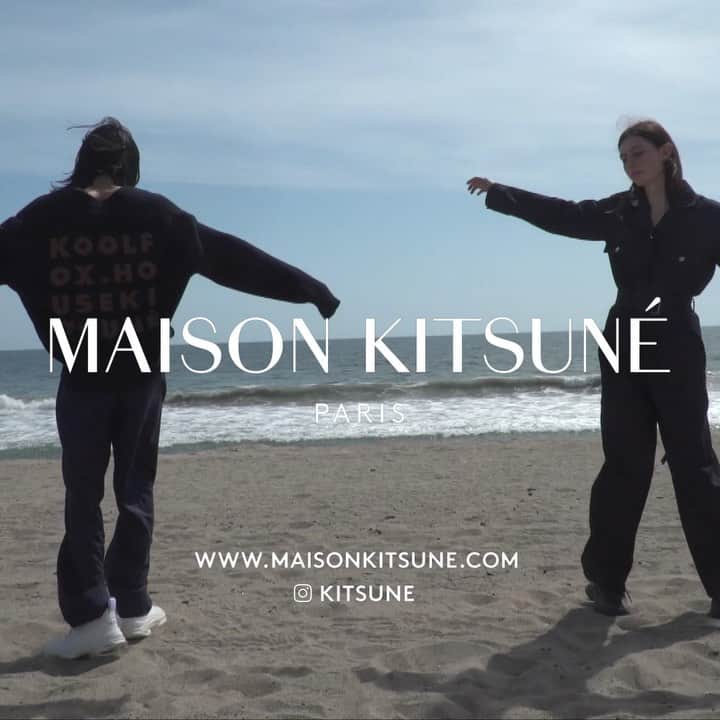 のインスタグラム：「Set in Zuma Beach, California, the Maison Kitsuné Fall-Winter 2019/20 campaign documents the everyday life of a group of youths living in a coastal town. The footage chronicles ordinary scenes, capturing youthful energy at its best.  The Maison Kitsuné Fall-Winter 2019/20 collection combines a subtle mélange of sharp tailoring, streetwear influences and effortlessly wearable, comfort- focused designs.  MAISON KITSUNÉ FALL-WINTER 2019/20 CAMPAIGN BY CREATIVE DIRECTOR YUNI AHN #FW19 #MaisonKitsune - Creative Director @yuni.ahn  Videographer @eddiethewheel  Photographer @samrocksamrock  Stylist @tom_van_dorpe  Hair  @benjaminmullerhair  Make up @susiesobol_makeup  Music lstd by goat - Discover the first pieces of the collection in stores and on www.maisonkitsune.com」
