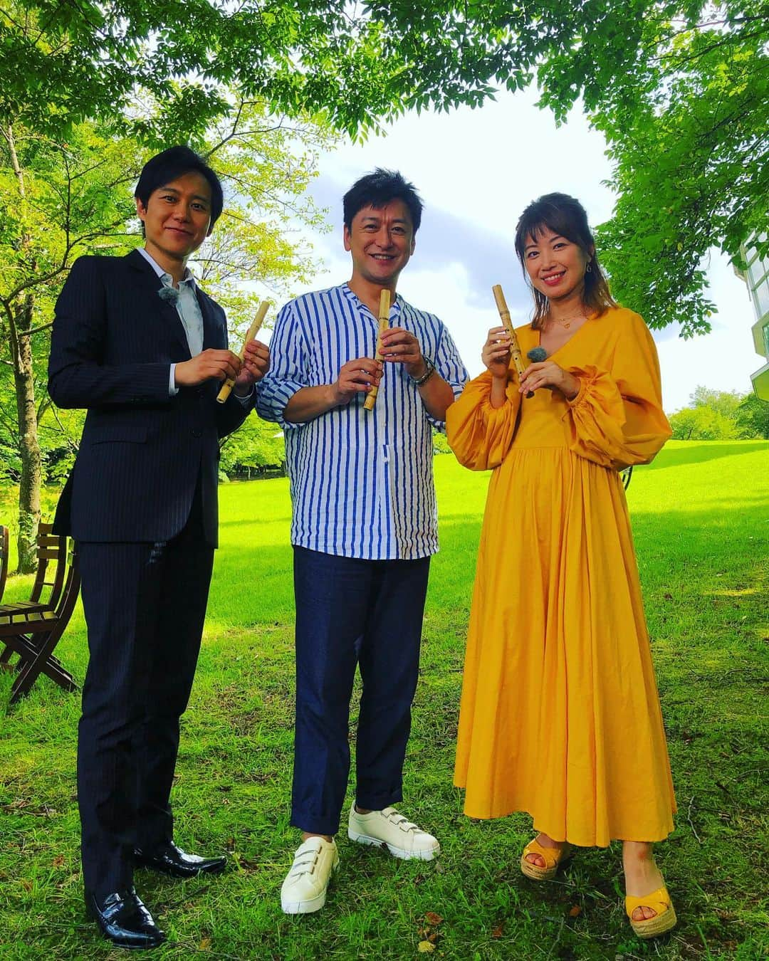 石丸幹二さんのインスタグラム写真 - (石丸幹二Instagram)「#霧島国際音楽祭 #題名のない音楽会 この3人で収録してまいりました。本日はここでしか聞けない貴重な演奏のオンパレードでしたよ。放送お楽しみに‼️ 尺八演奏家 #藤原道山 さん ギタリスト #村治佳織 さん #石丸幹二」7月25日 23時47分 - team_kanji_ishimaru