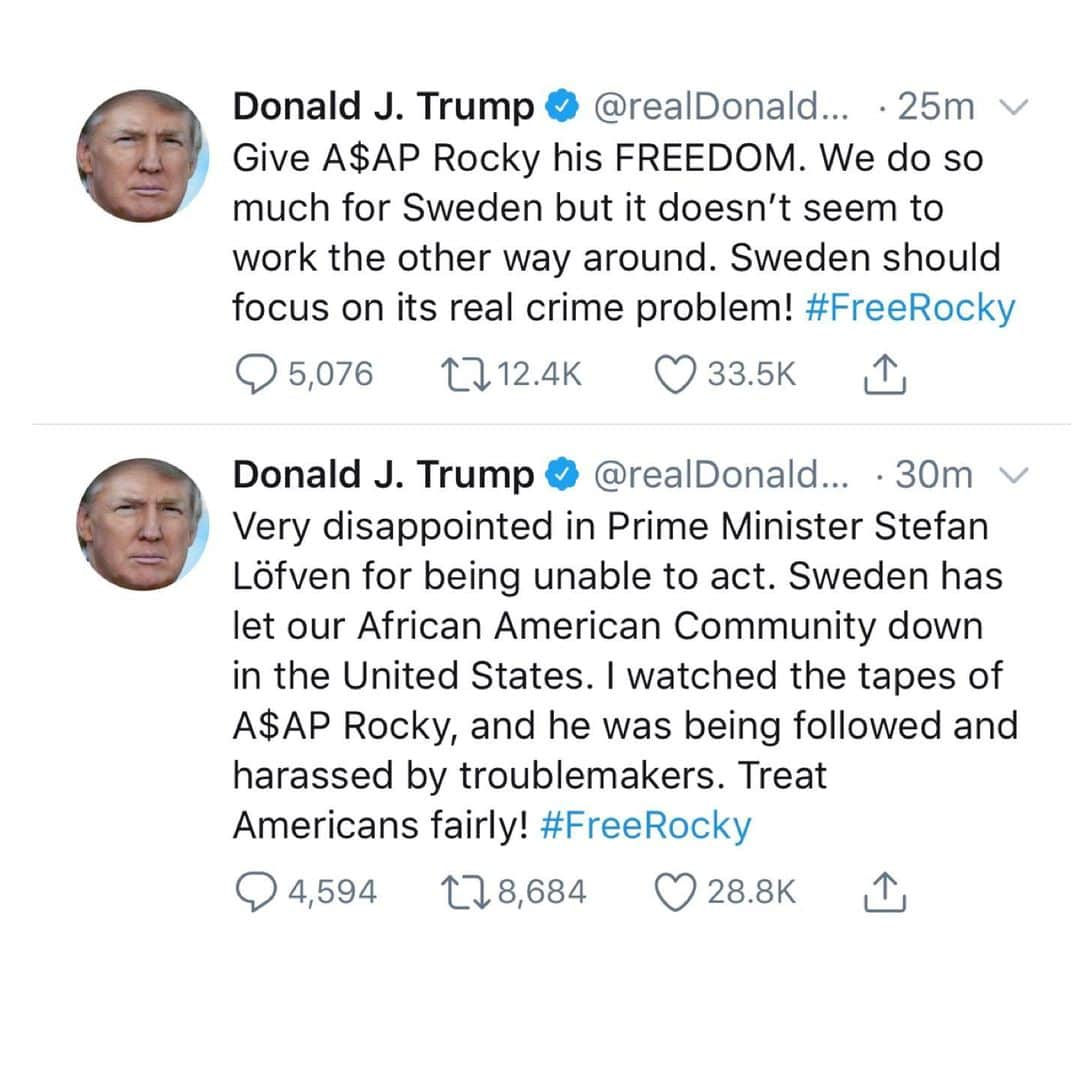 エブロ・ダーデンさんのインスタグラム写真 - (エブロ・ダーデンInstagram)「Yea Trumpy!!! Even though Sweden already told you #FOH, go off son! Great distraction move too... useless and aggressive tweets!」7月26日 8時12分 - oldmanebro