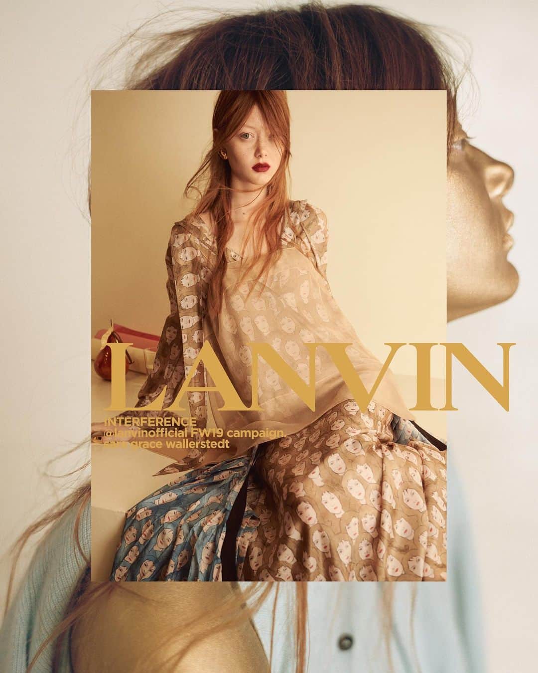 ランバンのインスタグラム：「A suite of images delving into @brunosialelli’s interpretations of the Lanvin universe. Photography: @_glen_luchford Creative direction: @brunosialelli  Art direction: @ezrapetronio Styling: @mr_carlos_nazario  Hair: @paulhanlonhair  Make-up: @lucia_pieroni  Casting: @piotrchamier  #LanvinINTERFERENCE #LanvinFW19  #LanvinbyBrunoSialelli」