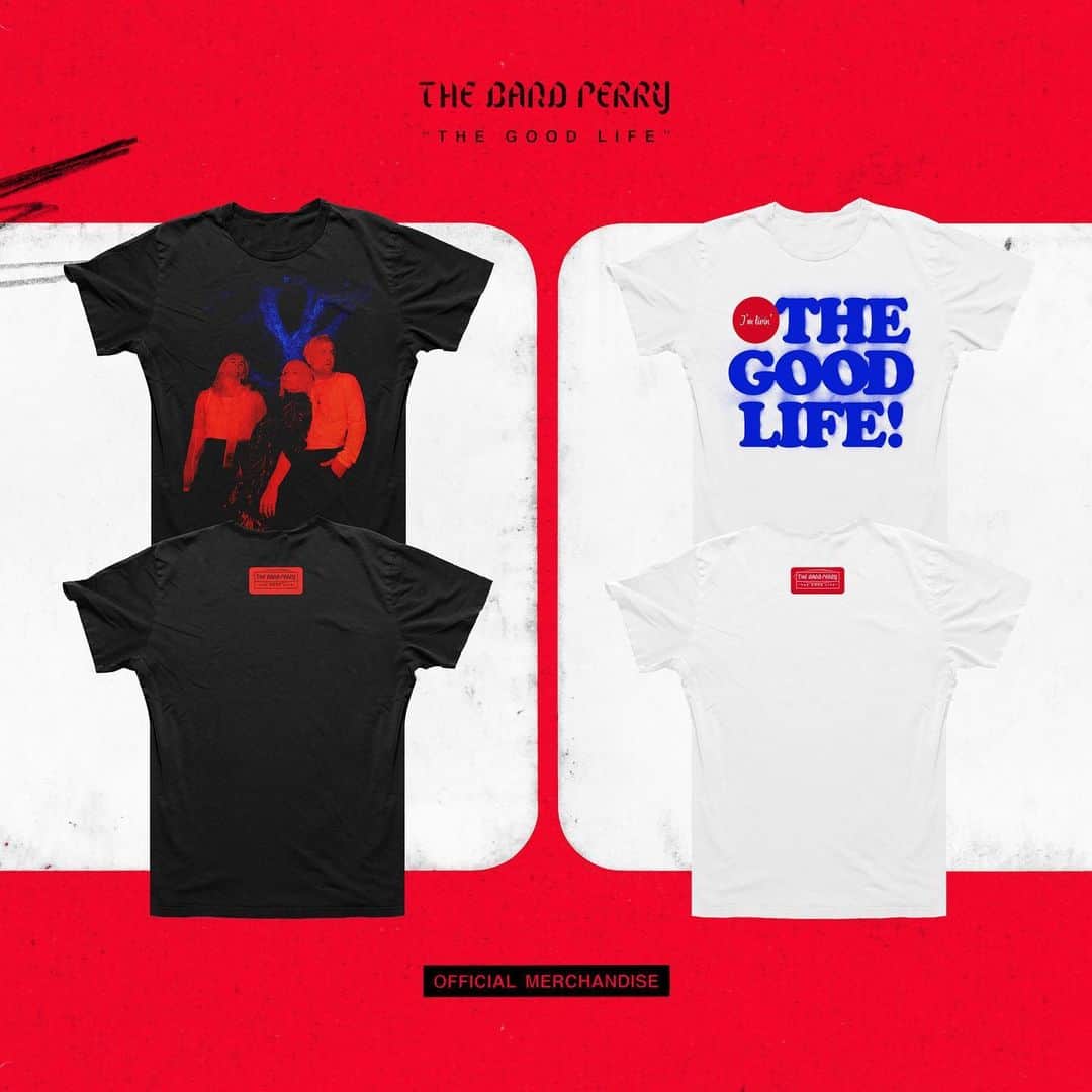 ザ・バンド・ペリーのインスタグラム：「#THEGOODLIFE official merch Capsule Collection available now at thebandperryshop.com. Very limited quantities, get yours quick!」