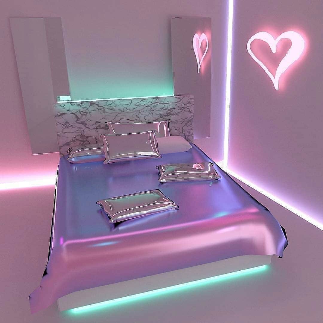 BeStylishのインスタグラム：「Look at these rooms 😍🤩 Which is best, 1-8?  _ 👉 | Follow @bestylish for more! 👉 | Follow @glamfashionsx for more! _ #colour #art #bedroom #bedroominspiration #decoration #led」