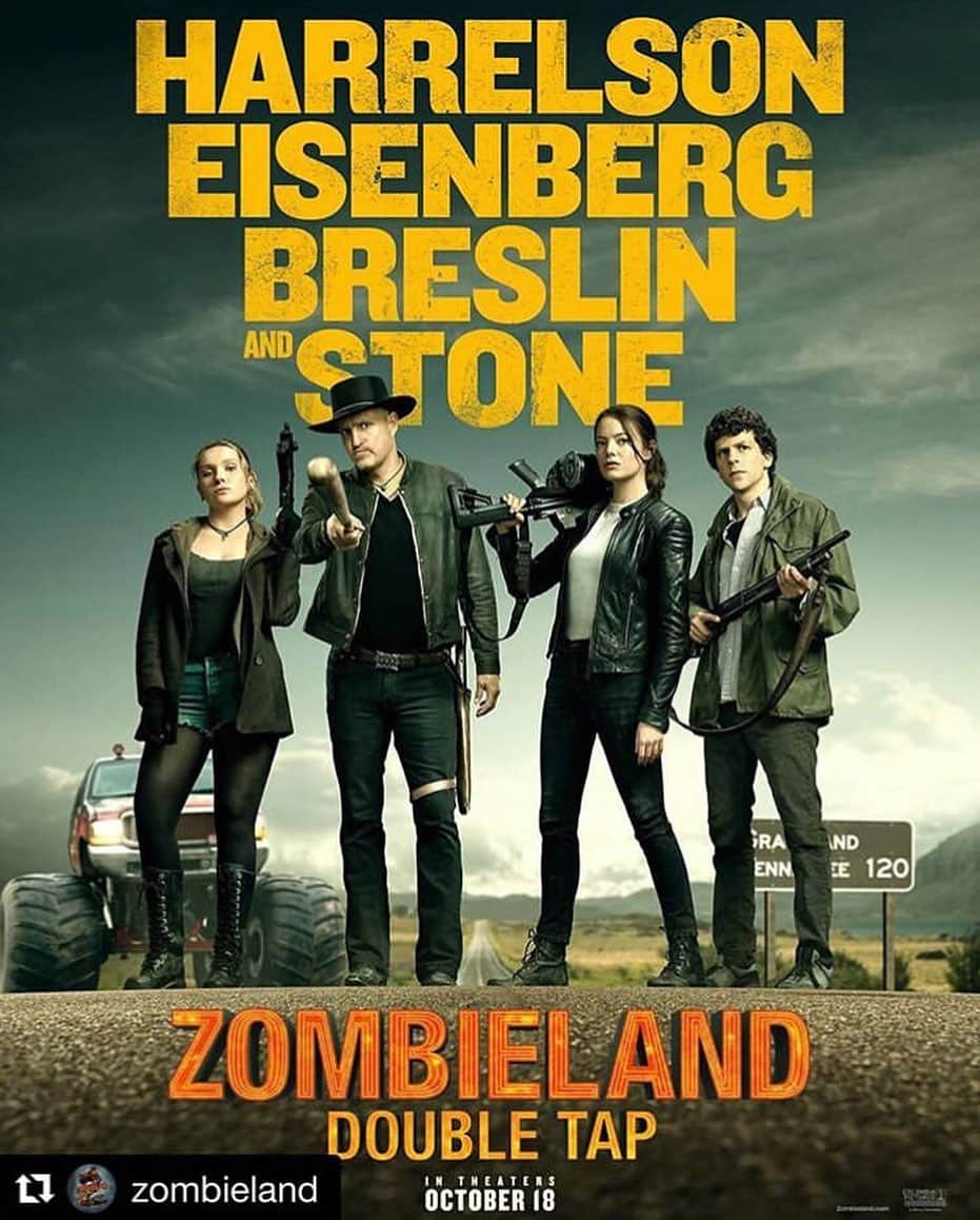 アビゲイル・ブレスリンさんのインスタグラム写真 - (アビゲイル・ブレスリンInstagram)「we’re back 🧟‍♀️ Watch the new trailer for #Zombieland2 (in theaters October 18!!!!) LINK IN BIO!❤️🧟‍♀️🧟‍♂️❤️ #doubletap」7月26日 3時28分 - abbienormal9