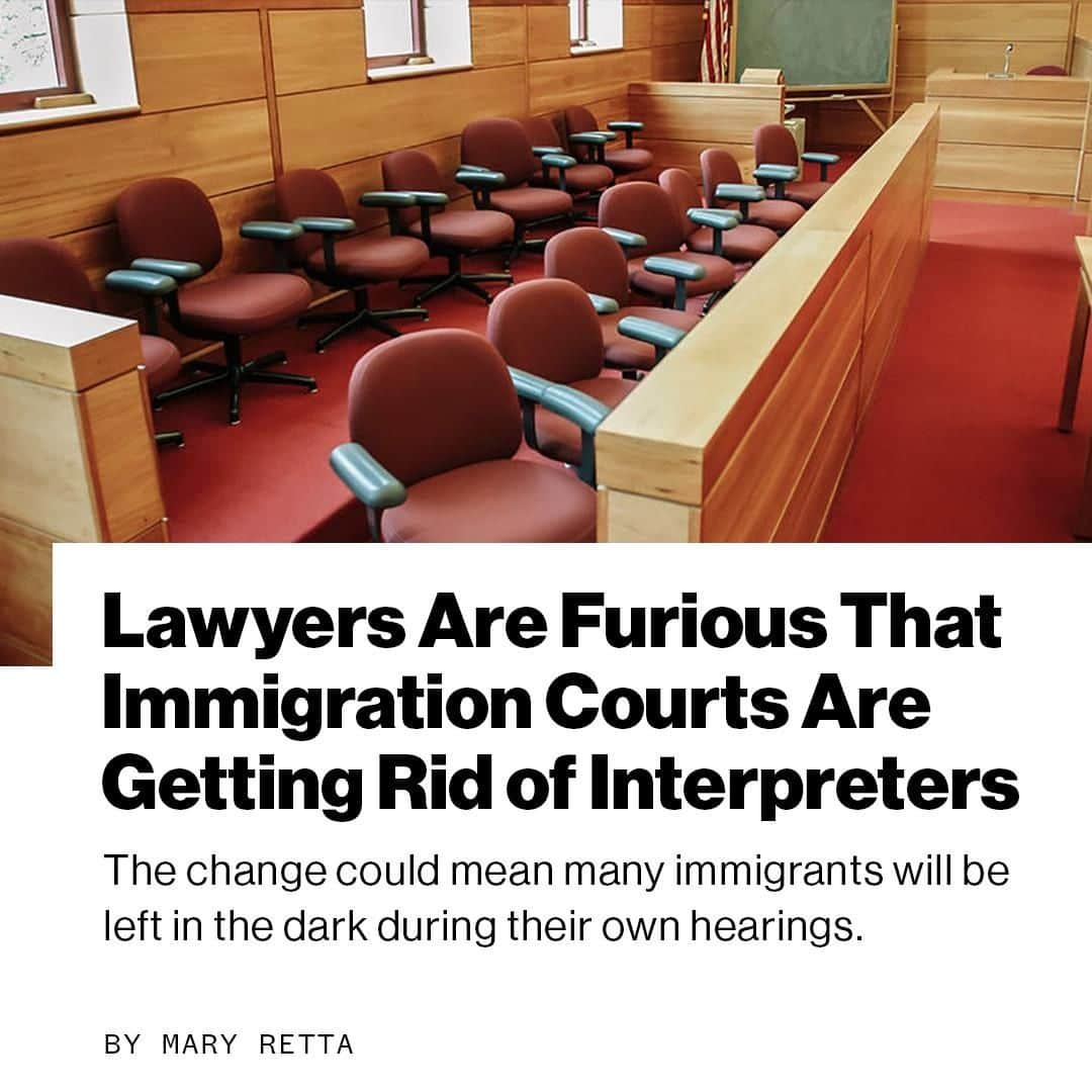 VICEさんのインスタグラム写真 - (VICEInstagram)「The Trump administration has begun taking steps to eliminate in-person interpreters from "master calendar” hearings, the first appointments that migrants have in immigration court meant to inform them of their rights, next appointments, and required preparation. Instead, immigrants will be shown an orientation video with subtitles then have the potential to use a telephone interpreter.  For many clients, interpreters are vital for understanding court proceedings, especially those who are not yet represented by an attorney. According to immigration attorney Natalia Morozova, clients in immigration court who are unrepresented are already far less likely to make their court dates, and this is often because they do not understand what is going on.  Read more at the link in our bio.」7月26日 4時16分 - vice