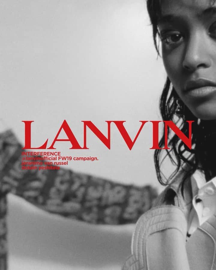 ランバンのインスタグラム：「Harmonious juxtapositions, allowing all kinds of attitudes. Film: @_glen_luchford Creative direction: @brunosialelli  Art direction: @ezrapetronio Styling: @mr_carlos_nazario  Hair: @paulhanlonhair  Make-up: @lucia_pieroni  Casting: @piotrchamier  #LanvinINTERFERENCE #LanvinFW19  #LanvinbyBrunoSialelli」